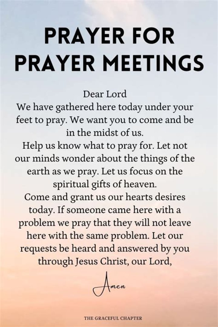 10 Short Prayers For Meetings And Gatherings The Graceful Chapter