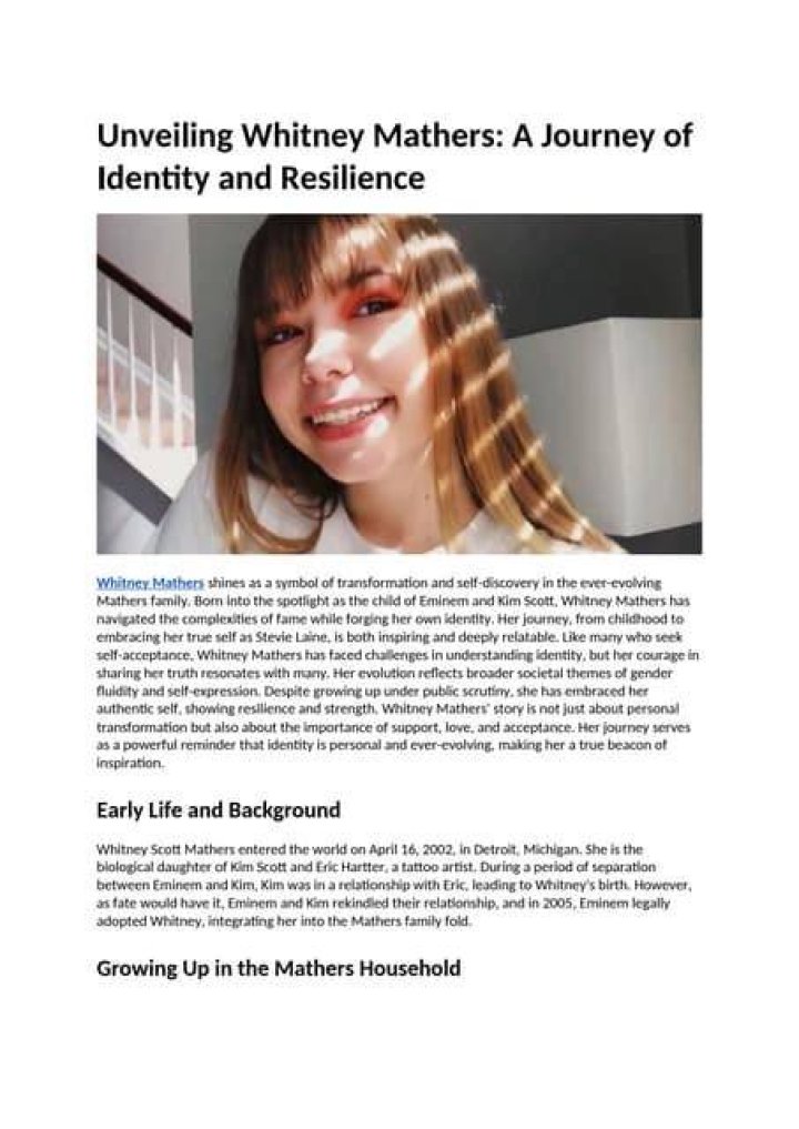 A Journey Of Identity And Resilience