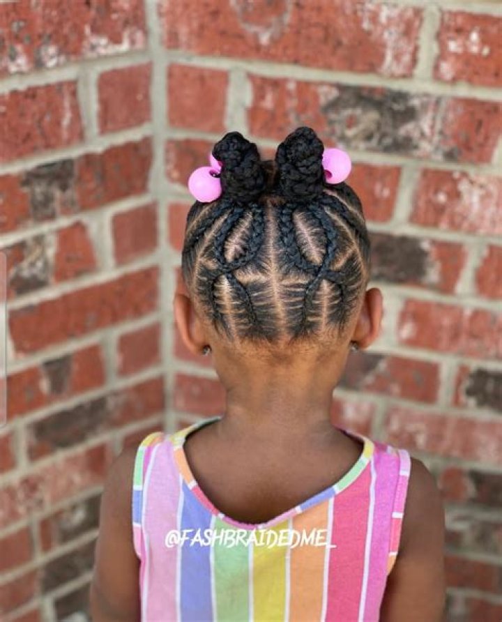 Little girls braided hairstyle with beads Girls Hairstyles Braids