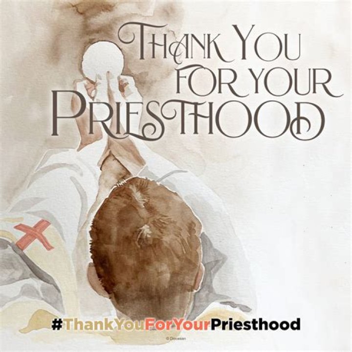 Thank You To Priest For Parish Service Greeting Card Poster, HD Png