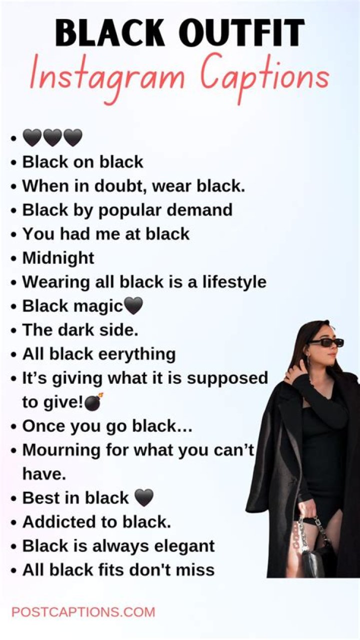 Unleash The Power Of Black Outfit Captions For Instagram: Discover Captivating Secrets