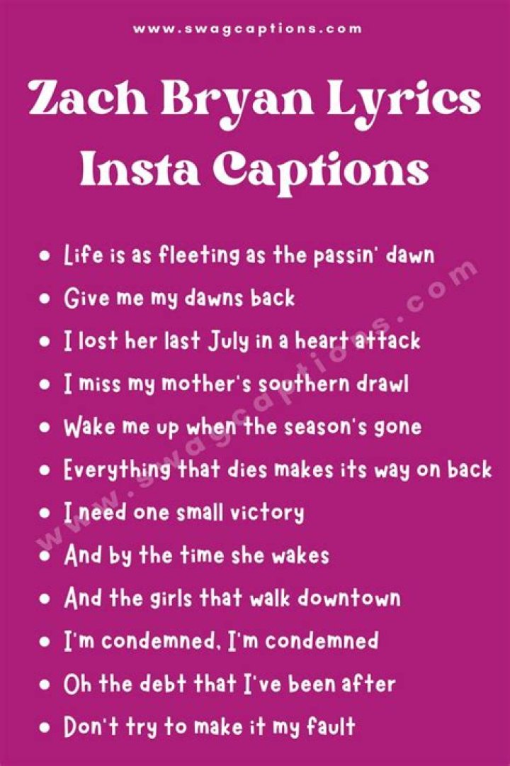 Unlock The Power Of Zach Bryan Insta Captions: Discoveries And Insights