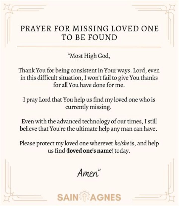 Unveiling The Power Of Prayer For Missing Loved Ones: Discover Hope And Solace