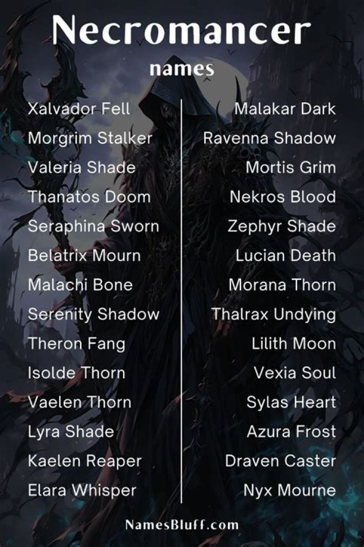 Unveiling The Secrets Of Necromancer Name Female: A Journey Of Discovery