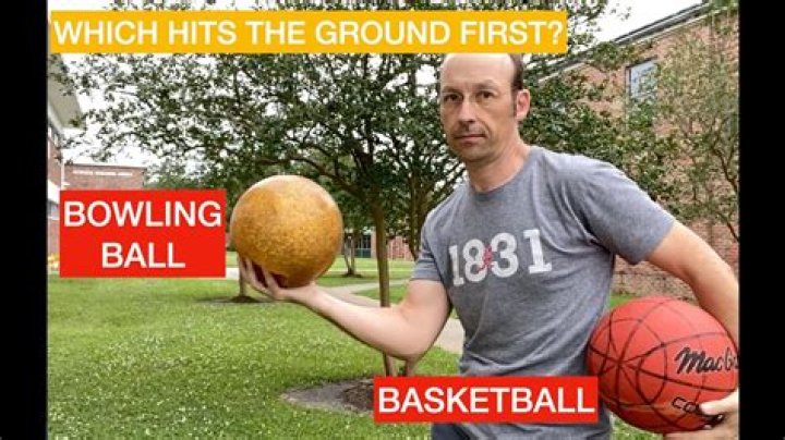 Which will hit the ground first feather or ball?