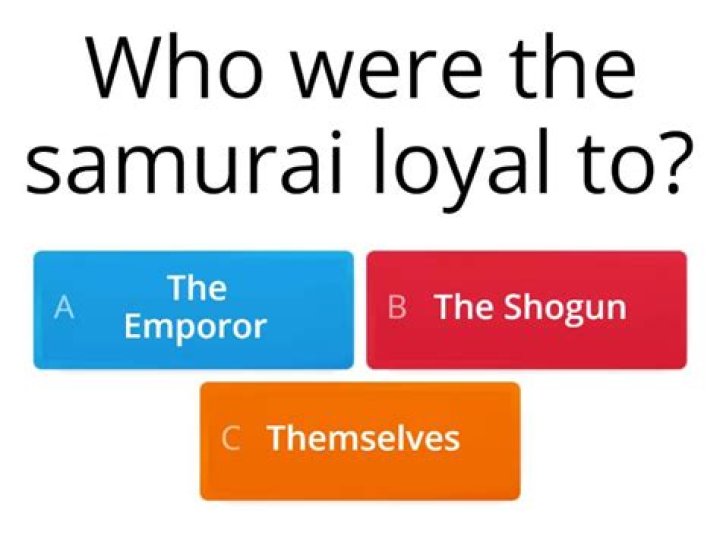 Who were the samurai loyal to?