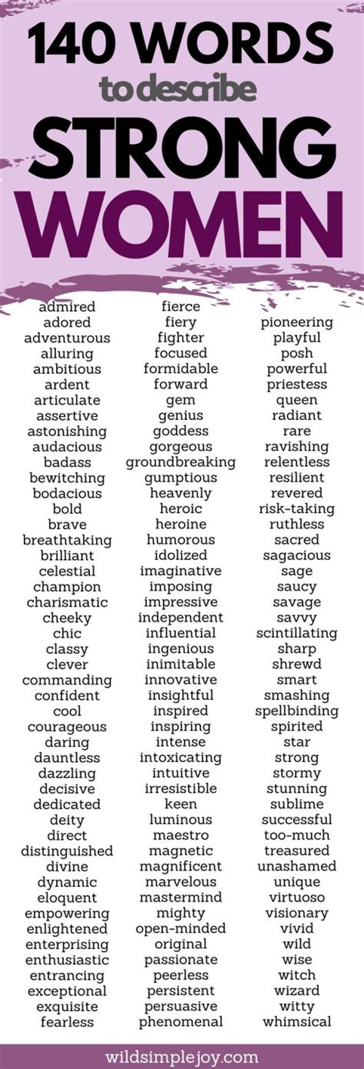 Words To Describe A Woman Words To Describe