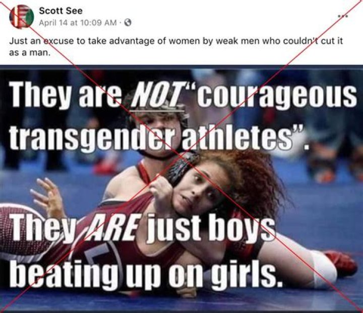 Wrestling photo mischaracterized in posts about trans athletes Fact Check